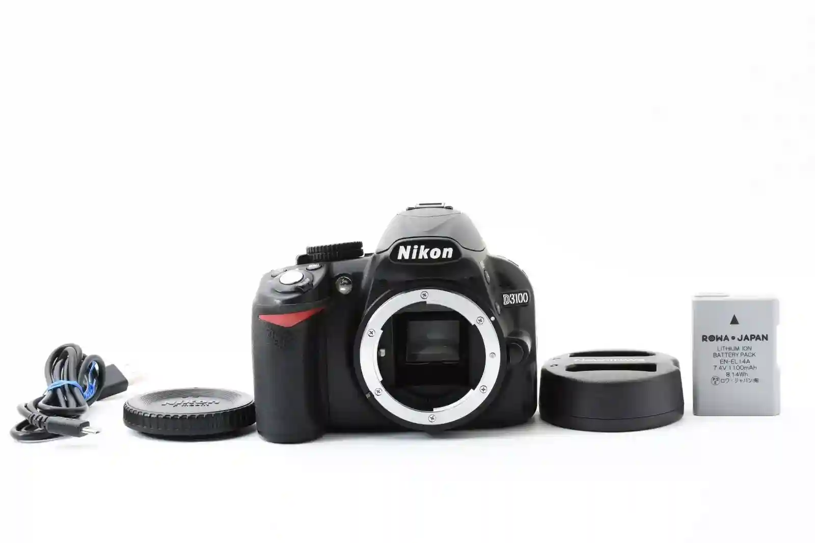 Nikon D3100 14.2MP Black Body Only w/Battery charger From Japan [Excellent++]