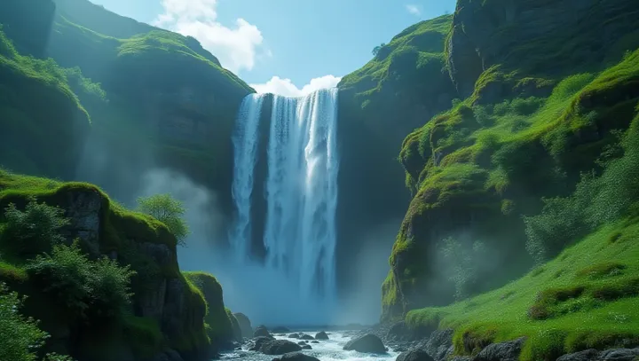 Nature's Majestic Cascade