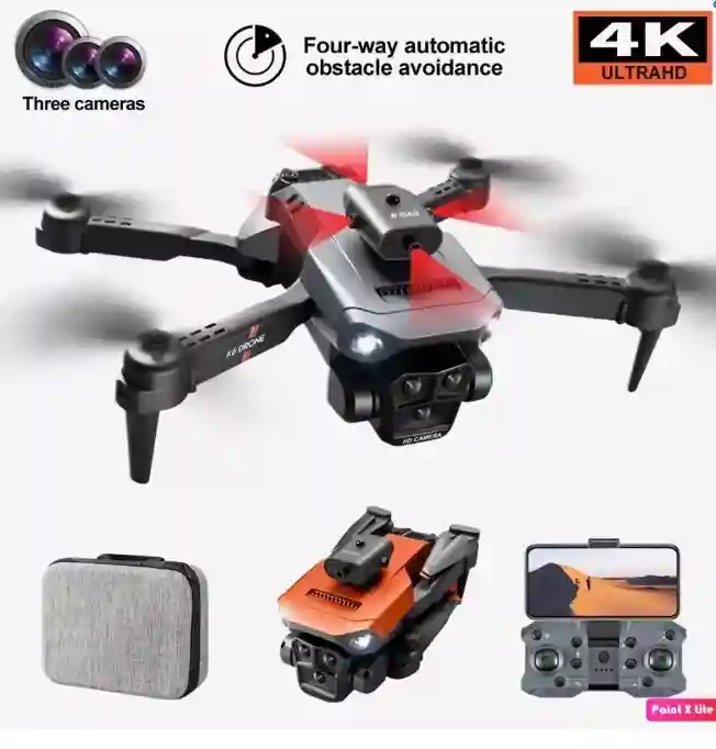 K6- Max 4K RC Professional Drones with 3 Cameras HD 4 Way