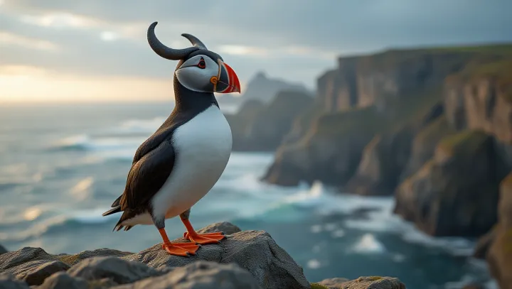 Pesona Menawan Puffin Bertanduk