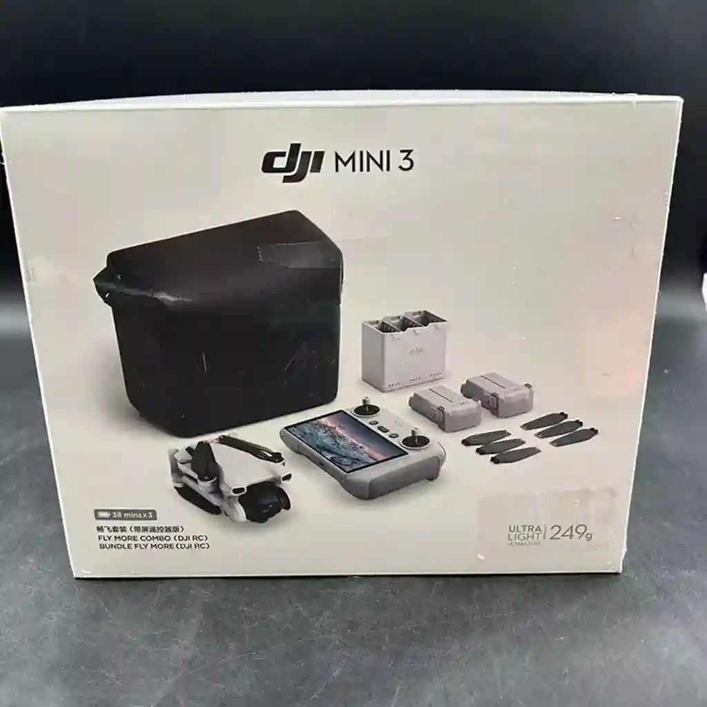 New ListingNIB DJI Mini 3 Fly More Combo Camera Drone (with RC Remote) 4K HDR Video,NEW NIB