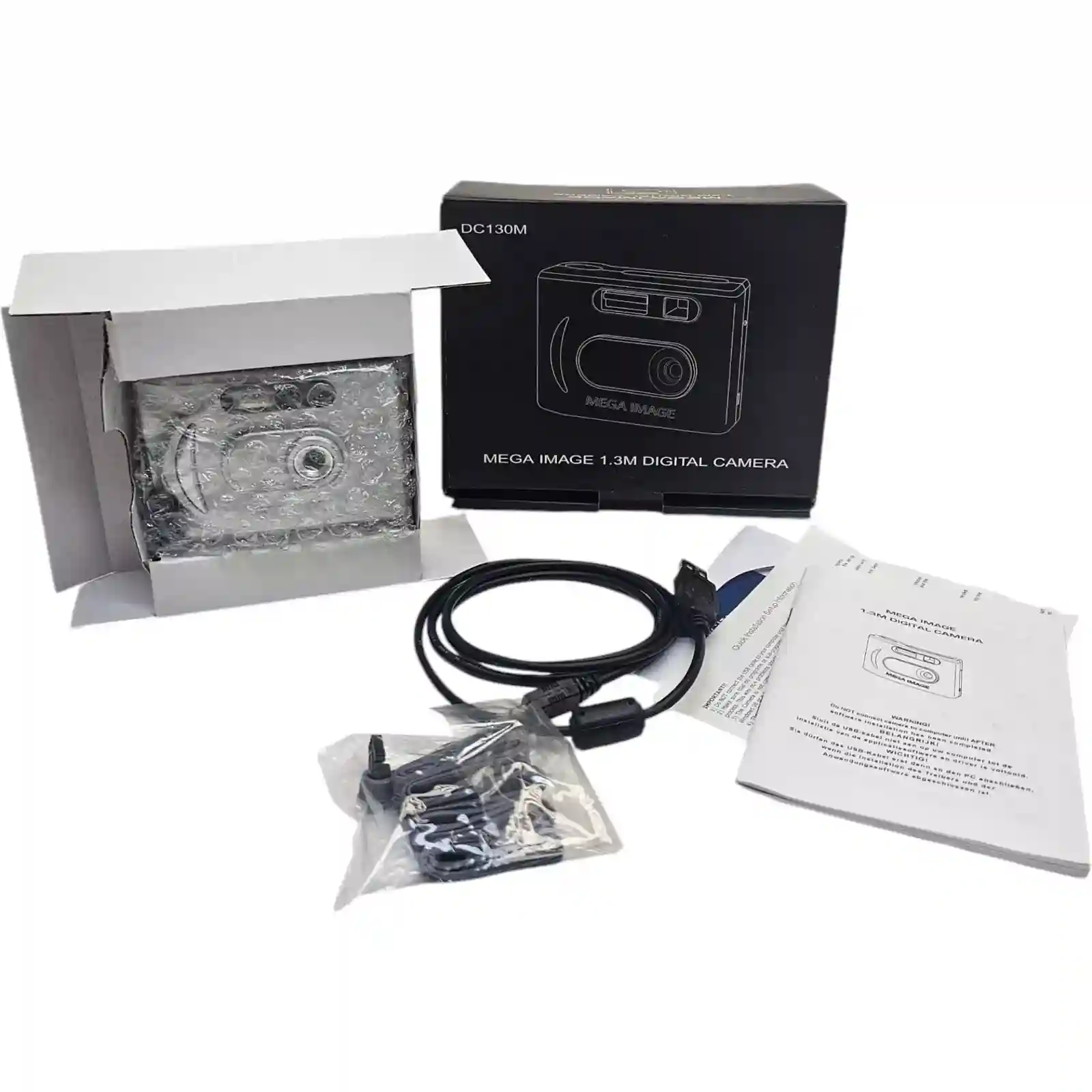 New ListingMega Image 1.3m Digital Camera DC130M Silver Kid Gift
