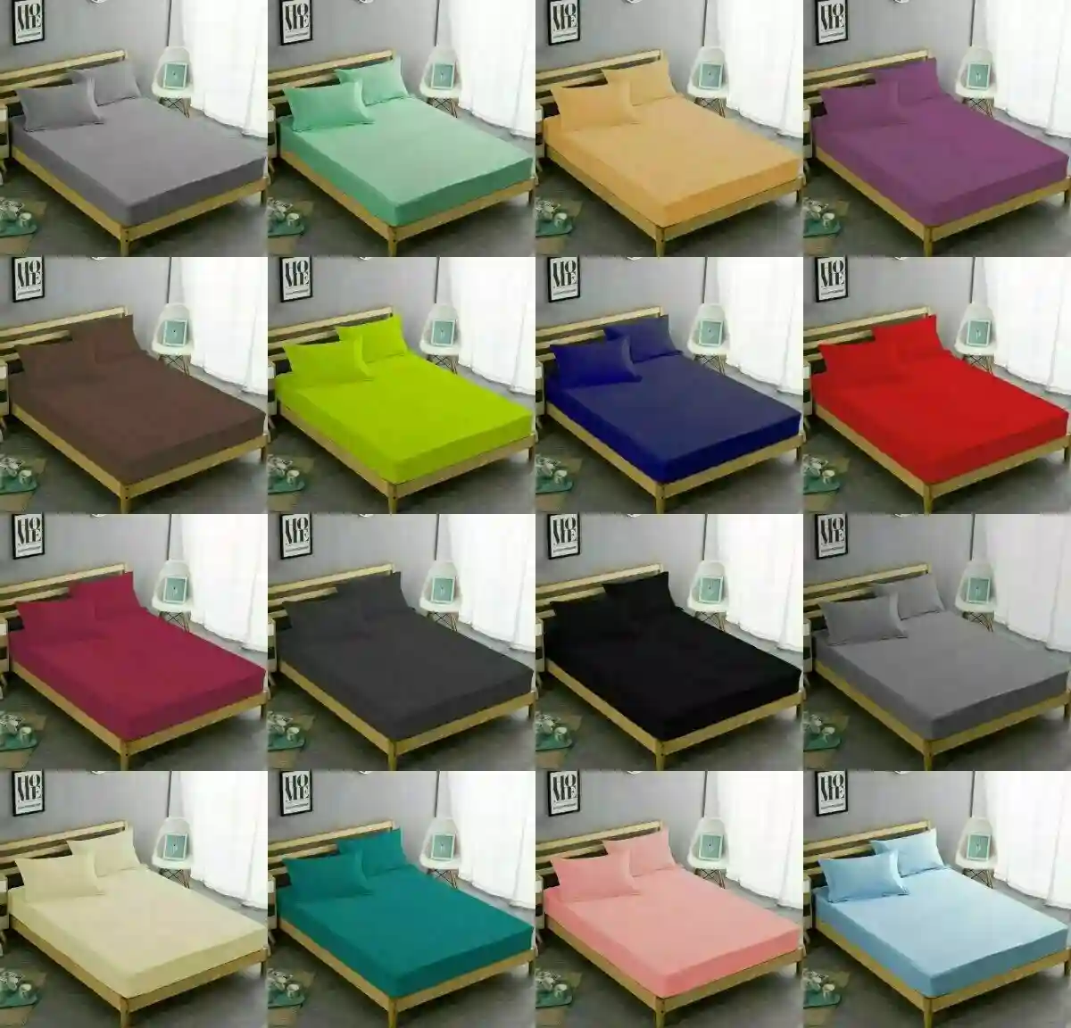 30CM FITTED SHEET 100% EGYPTIAN COTTON BED SHEETS SINGLE DOUBLE SUPER KING SIZE