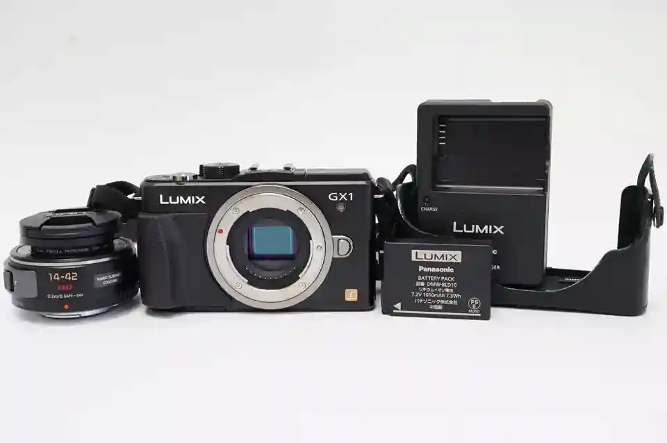 Panasonic Lumix DMC-GX1 Mirrorless SLR Camera Black Excellent Japanese lens