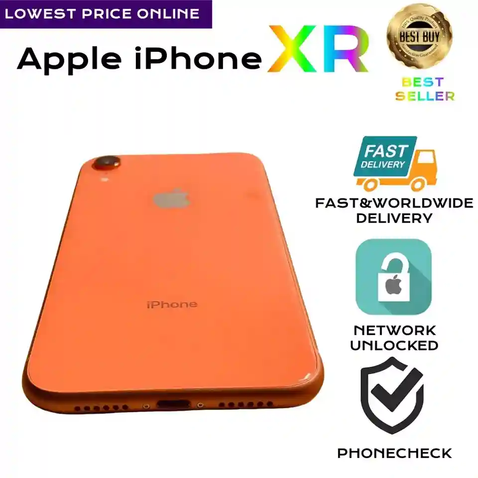 Apple iPhone XR-128GB-6.1-inch 4G LTE GSM Unlocked Smartphone USED-Excellent K^4