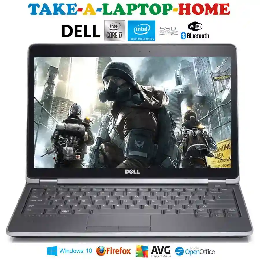 Dell i7 E6230 Laptop Core 3.6GHz Fast SSD 12.5" HD Windows10 Light Weight 1.1Kg