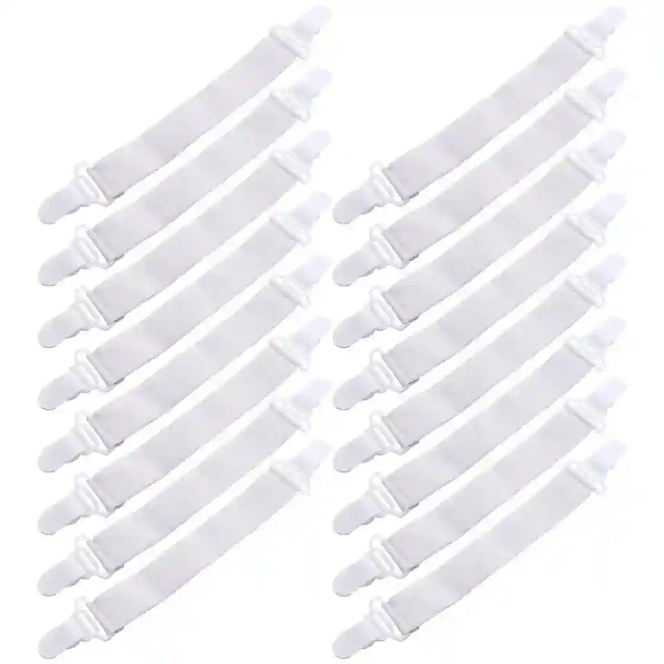 16pcs Fitted Sheet Holder Adjustable Bed Sheet Tensioners