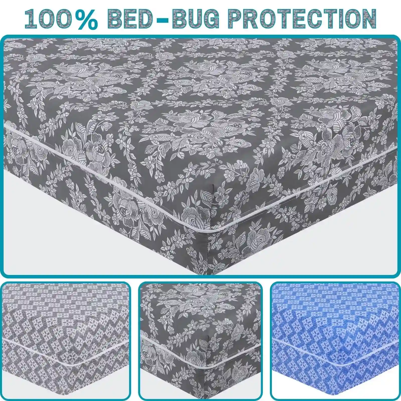 100% Anti Bed Bug Zipped Mattress Cover Protector Total Encasement Double King