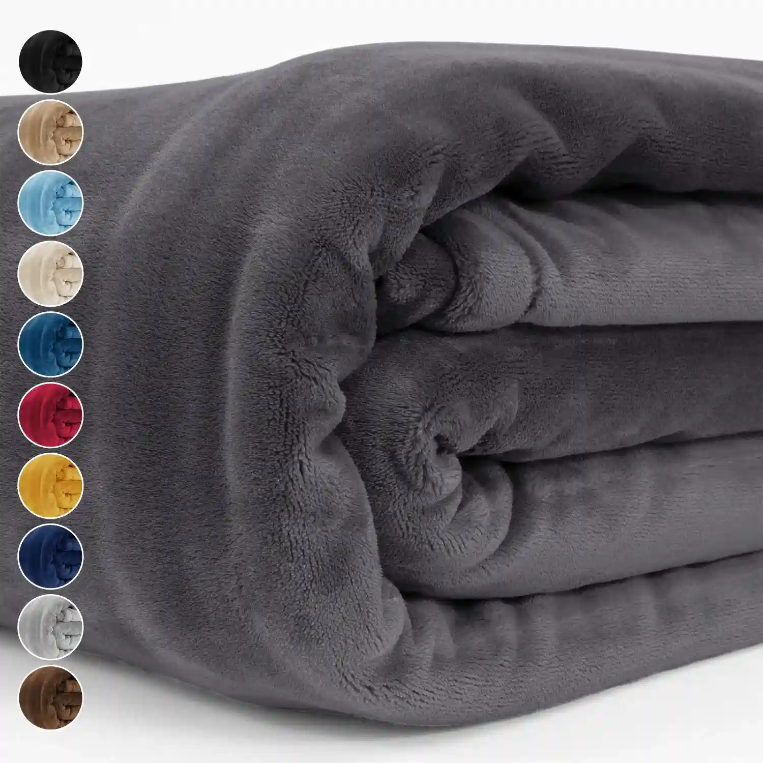 Extra Large Fleece Blanket Super Soft Reversible Bed Sofa Throw Double & King