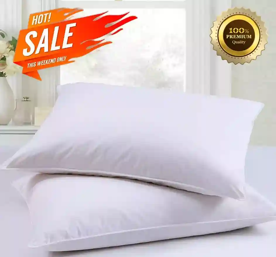 Pack of 2 Deluxe Pillow Extra Filled Bounce Back Hotel Quality Bed Pillows