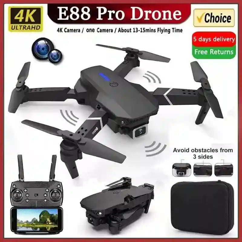 New ListingNew E88Pro RC Drone 4K Professional With 1080P Wide Angle Dual HD Camera