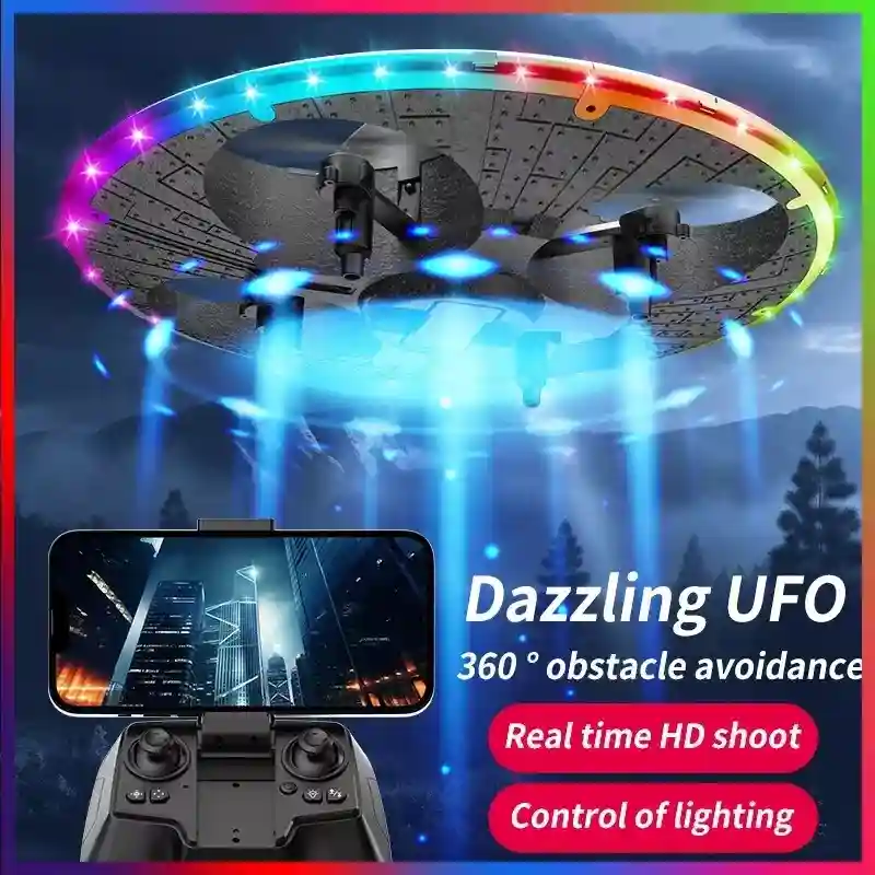 Simulation UFO Mini Drone 8K Quadcopter with Camera - Real-Time Transmission