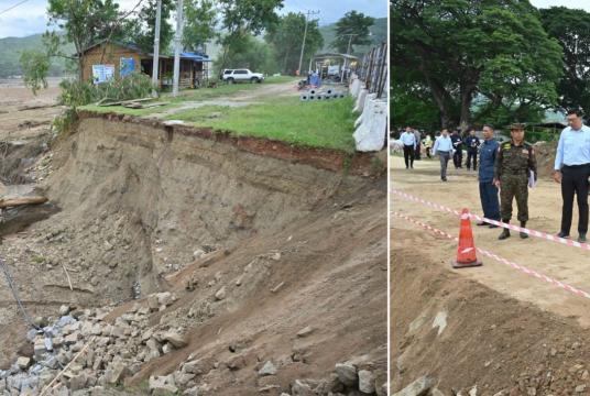 ရေထိန်းတမံကျိုးပေါက်၍ ထိခိုက်ပျက်စီးမှုများရှိခဲ့သည့်...
