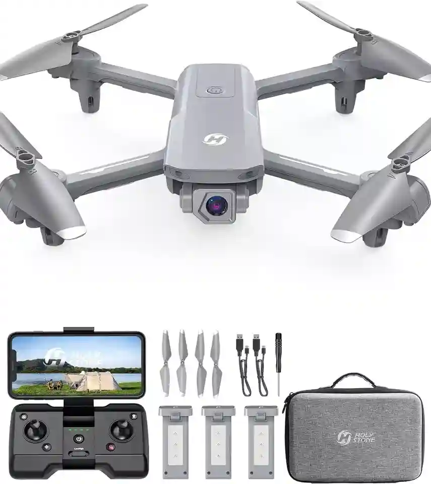 New ListingHoly Stone HS155 Drone with Camera, Less Than 3.5 oz, GPS Ash