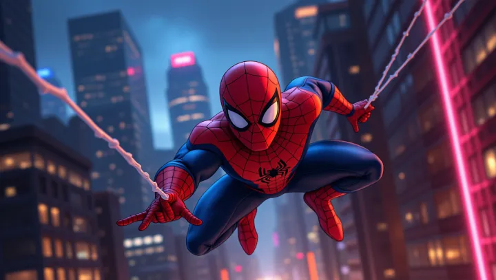แอนิเมชั่นทันเวลาของ Spider-Man Marvel