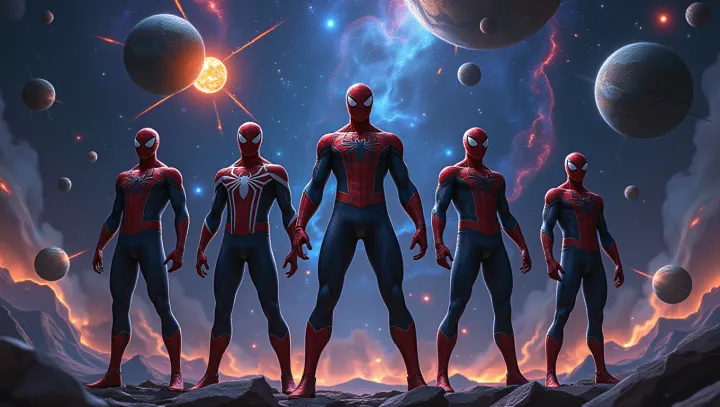 Six Spider-Men รวมตัวกันต่อต้านวิกฤติ