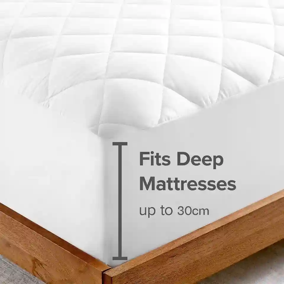 Extra Deep Quilted Mattress Protector King Size Full Fitted Sheet Cover UK