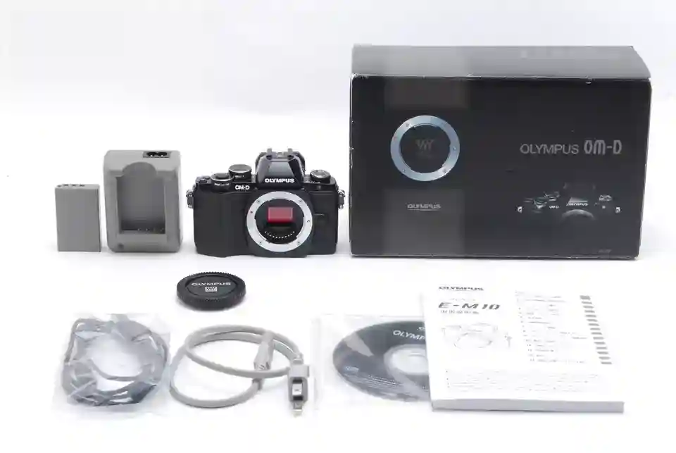 New ListingN MINT in Box Olympus OM-D E-M10 Black 16.1 MP Digital SLR Camera Body From JPN