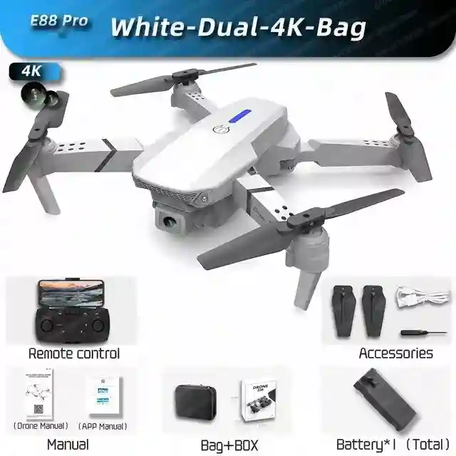 Drone with HD Camera 4K Professinal Wide Angle Dual Cam Drone,FPS,WIFI SMOOTH