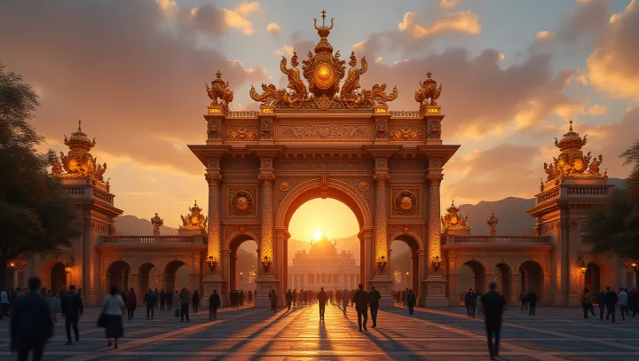 นักผจญภัย Golden Portal Beckons