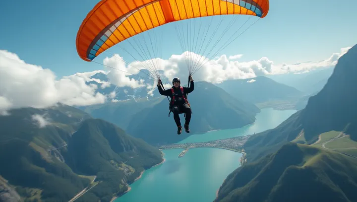 Keseronokan Paragliding di Interlaken Lakeside
