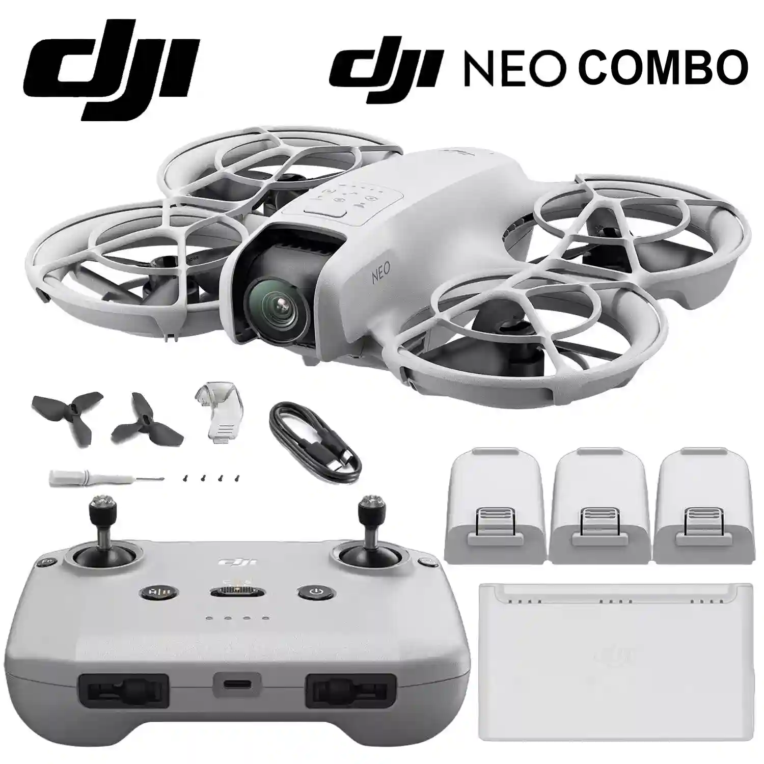 DJI Neo Fly More Combo Self-Flying Drone 4K Camera Drone w/ RC-N3 Remote Control