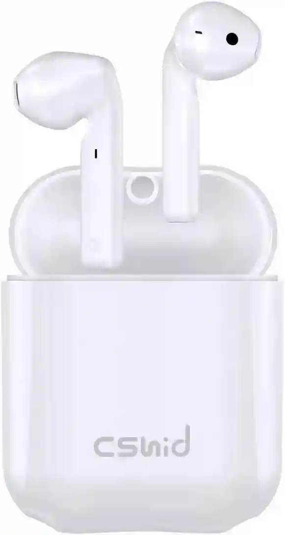 Wireless Bluetooth Earphones Headphones Earbuds In-Ear For All Devices | White