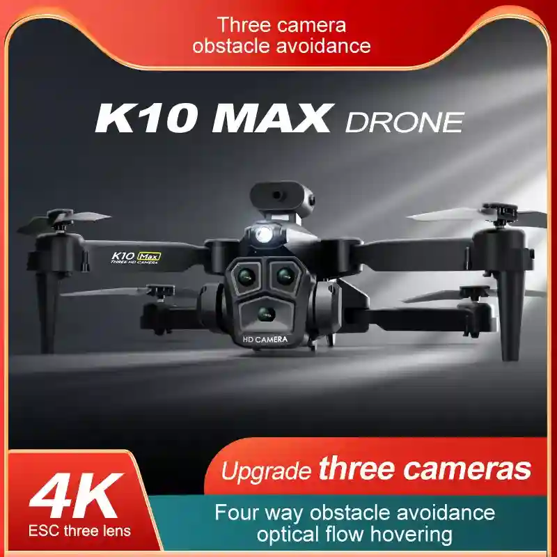 2023 New K10 Max Drone with HD 3 Cameras WiFi FPV Quadcopter RC Drone