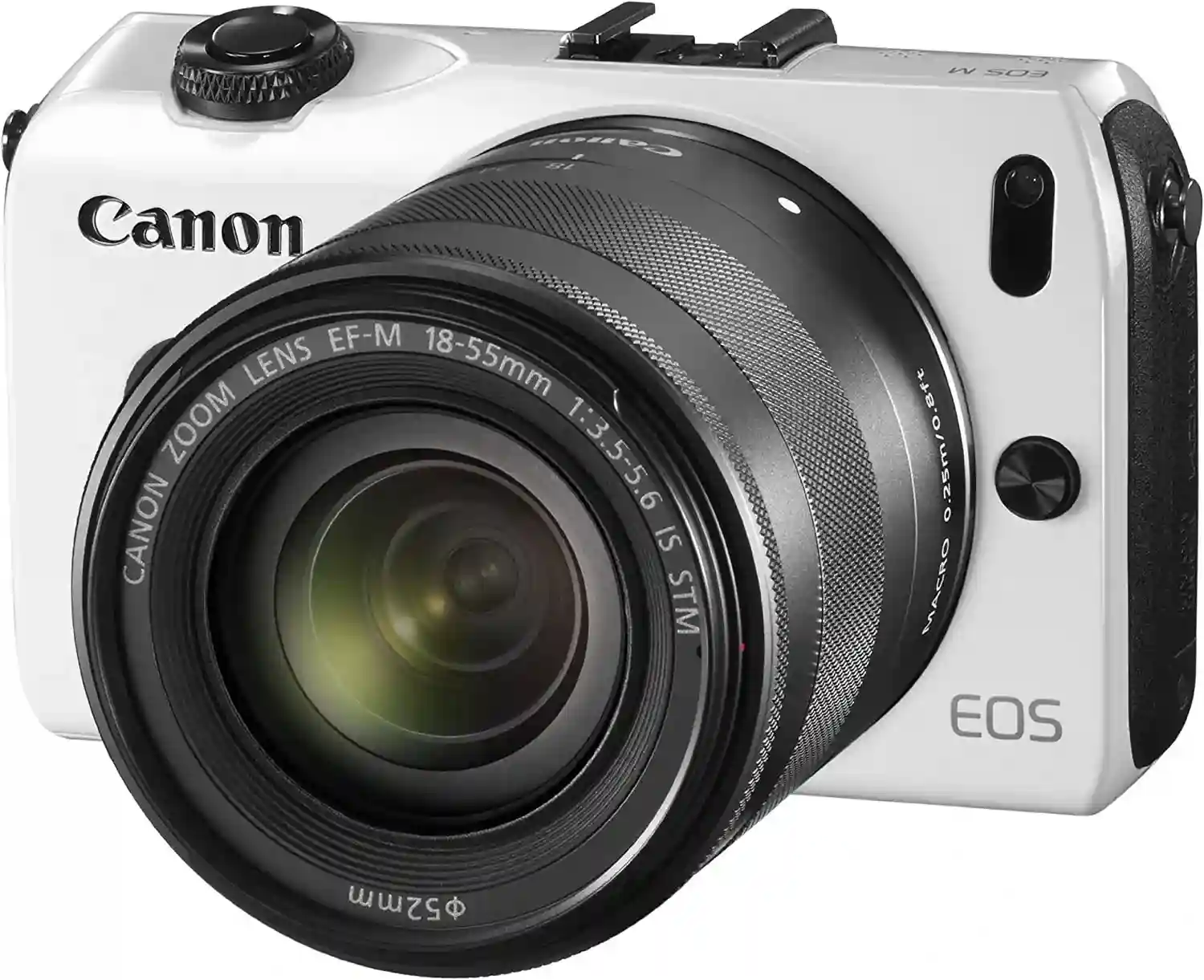 Canon EOS M Digital Camera White w/ 18-55 F/3.5-5.6 STM Lens ,Charger Excellent