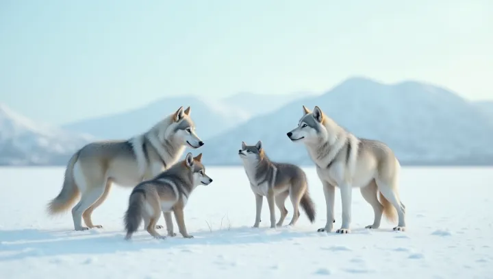 Chó sói và chó sói ở Alaska