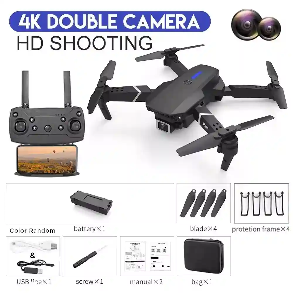 New Listing2025 E88 Professional Wide Angle RC Dron HD 4K Camera Mode Foldable Helicopter A