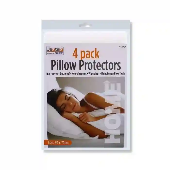 4 PACK Pillow Protector Washable Dustproof Non-Allergenic Non Bug NEW