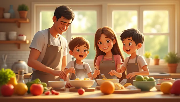 การทําอาหารกับเด็ก: การผจญภัยที่น่ารื่นรมย์