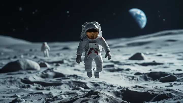 Lunar Buzz: นักบินอวกาศเล่นกลใน Zero-G