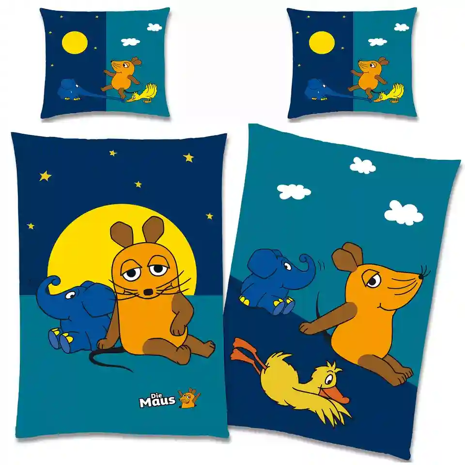 The Shipment with the Mouse Bedding Night 100% Cotton Beaver 135x200 80x80cm