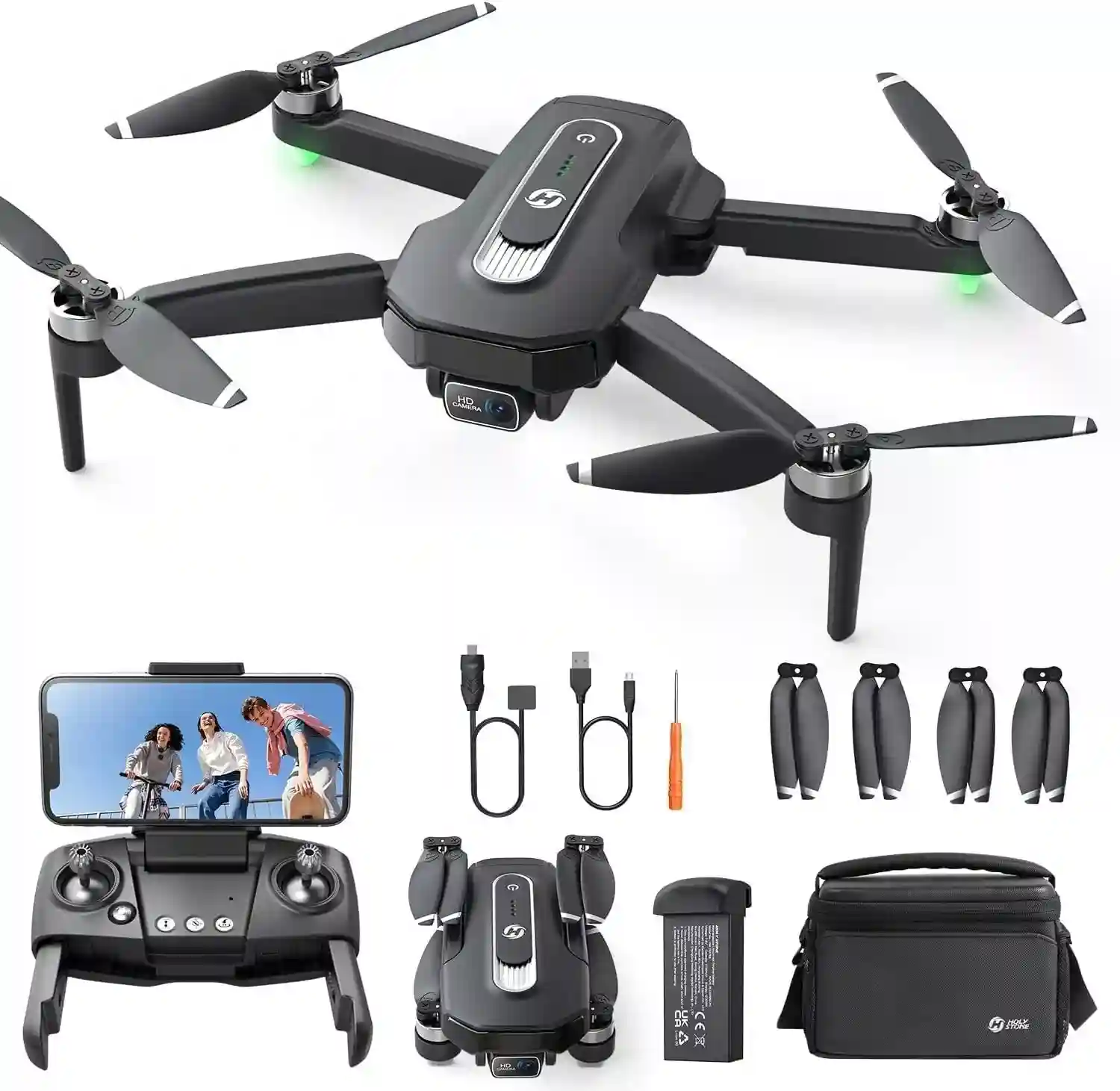 New ListingHoly Stone GPS Drone with Camera 4K for Adults, HS460 Foldable Drones with 26Min