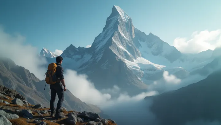 Mysterious Mountain Looms Over Landscape