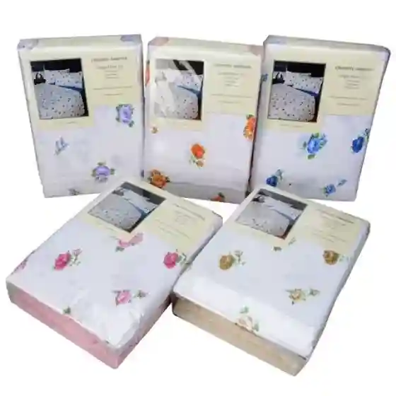 100% Soft Brushed Warm Rosebud Flannelette Sheet - Flat, Fitted Sheet Pillowcase