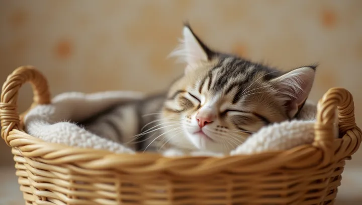 Menggalakkan Kucing untuk Cozy dalam Bakul