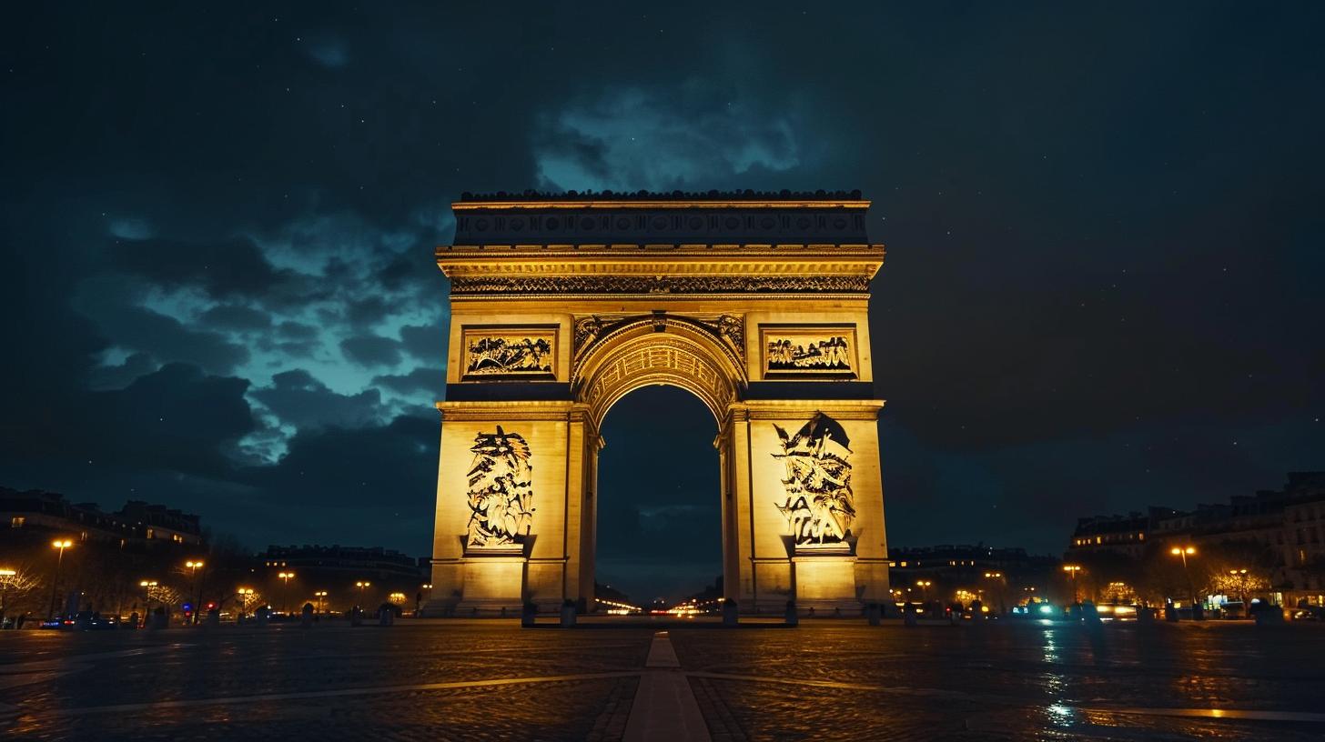 Arc de Triomphe သည် မြင်ကွင်းများနှင့် သမိုင်းတစ်ခုဖြစ်သည်