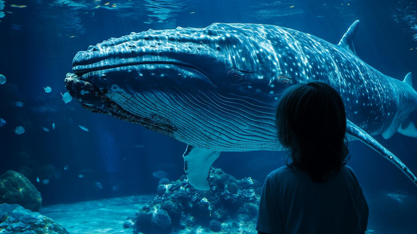 ငါးလိပ်များကို လေ့လာရန် Whales Exhibit မှာ လှုပ်ရှားမှု